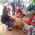 Hon Ikpeazu and others during the free medical outreach at All Saints Cathedral, Onitsha