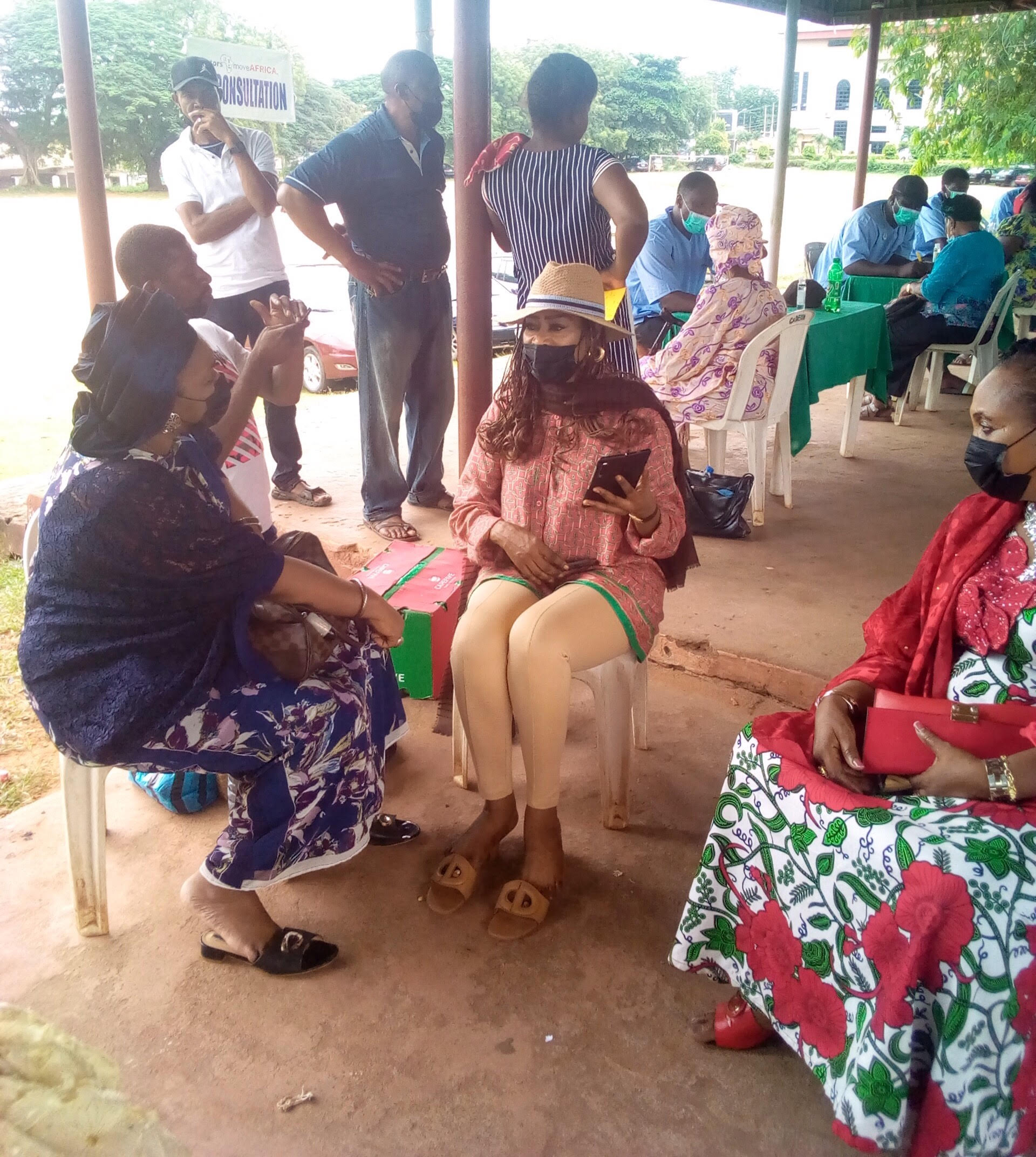 Hon Ikpeazu and others during the free medical outreach at All Saints Cathedral, Onitsha
