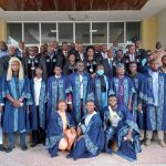 Prof. Olatunji-Bello flanked by LASU principal officers, deans of Faculties and students union