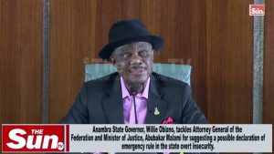 Emergency rule in Anambra: Obiano tackles Malami (VIDEO)