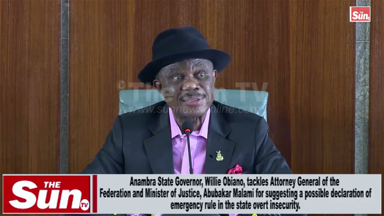 Emergency rule in Anambra: Obiano tackles Malami (VIDEO)