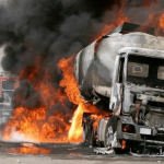 Bandits-set-petrol-tanker-on-fire-attack-other-vehicles-in-Zamfara