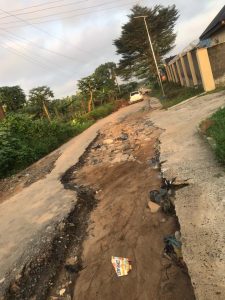 A failed portion of the Old Adia-Abo Road, Ikot Omin, Calabar Municipality in Cross River State