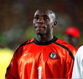 Ike Shorunmu, Nigeria goalkeeper  (Photo by Adam Davy/EMPICS via Getty Images)