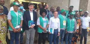Members of the Election Situation Room with some foreign observers