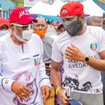 Ondo State Governor Rotimi Akeredolu and his son, Babajide Akeredolu
