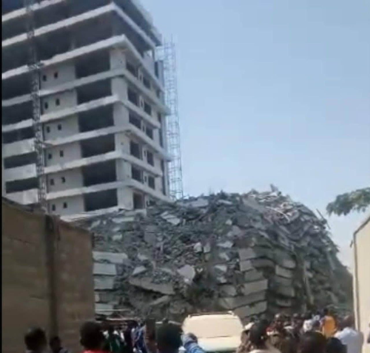 Many feared trapped as 21-storey building collapses in Lagos