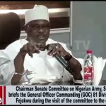 Senator Ali Ndume briefs Major General Lawrence Fejokwu during courtesy visit in Lagos (VIDEO)