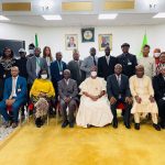 Minister of Interior Rauf Aregbesola (centre) at launch of Nigeria’s enhanced e-passport in London, UK, on Tuesday, November 23, 2021