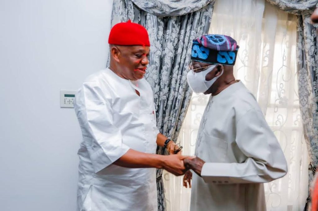 Orji Uzor Kalu (L), Bola Ahmed Tinubu (R)