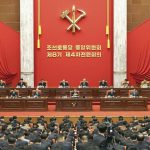 In this photo provided by the North Korean government, North Korean leader Kim Jong Un, center, attends a meeting of the Central Committee of the ruling Workers’ Party in Pyongyang, North Korea on Monday, Dec. 27, 2021. Independent journalists were not given access to cover the event depicted in this image distributed by the North Korean government. The content of this image is as provided and cannot be independently verified. Korean language watermark on image as provided by source reads: “KCNA” which is the abbreviation for Korean Central News Agency. (Korean Central News Agency/Korea News Service via AP)