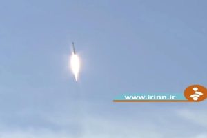 This image taken from video footage aired by Iranian state television shows the launch of a rocket by Iran announced on Thursday, Dec. 30, 2021. Iran on Thursday announced it launched a satellite carrier rocket bearing three devices into space, though it’s unclear whether any of the objects entered orbit around the Earth. (Iranian state television via AP)
