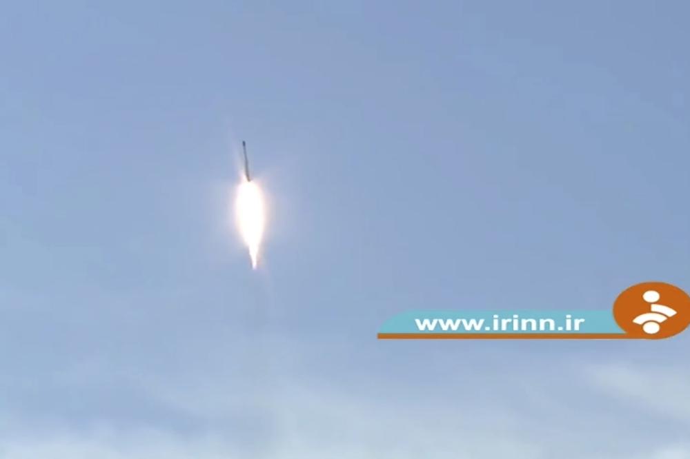 This image taken from video footage aired by Iranian state television shows the launch of a rocket by Iran announced on Thursday, Dec. 30, 2021. Iran on Thursday announced it launched a satellite carrier rocket bearing three devices into space, though it’s unclear whether any of the objects entered orbit around the Earth. (Iranian state television via AP)