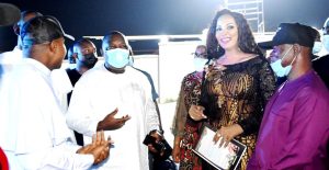 Enugu Governor Ifeanyi Ugwuanyi with Mrs Bianca Ojukwu