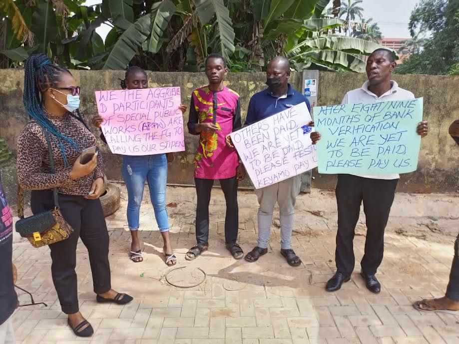 Cross session of the protesters in Benin City