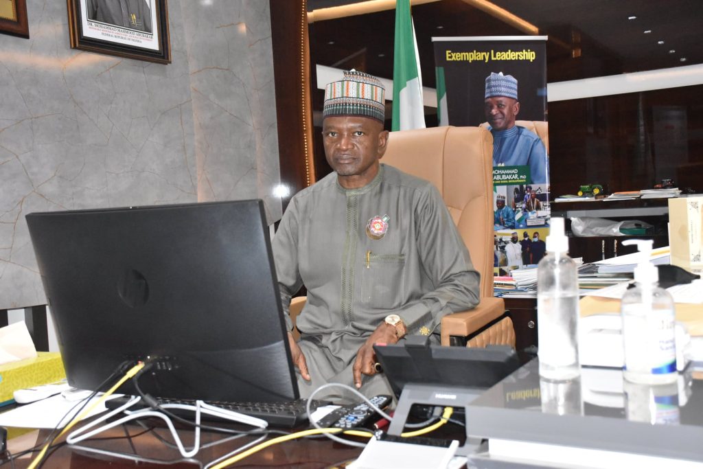 Minister of the Federal Ministry of Agriculture and Rural Development Dr Muhammad Mahmood Abubakar
