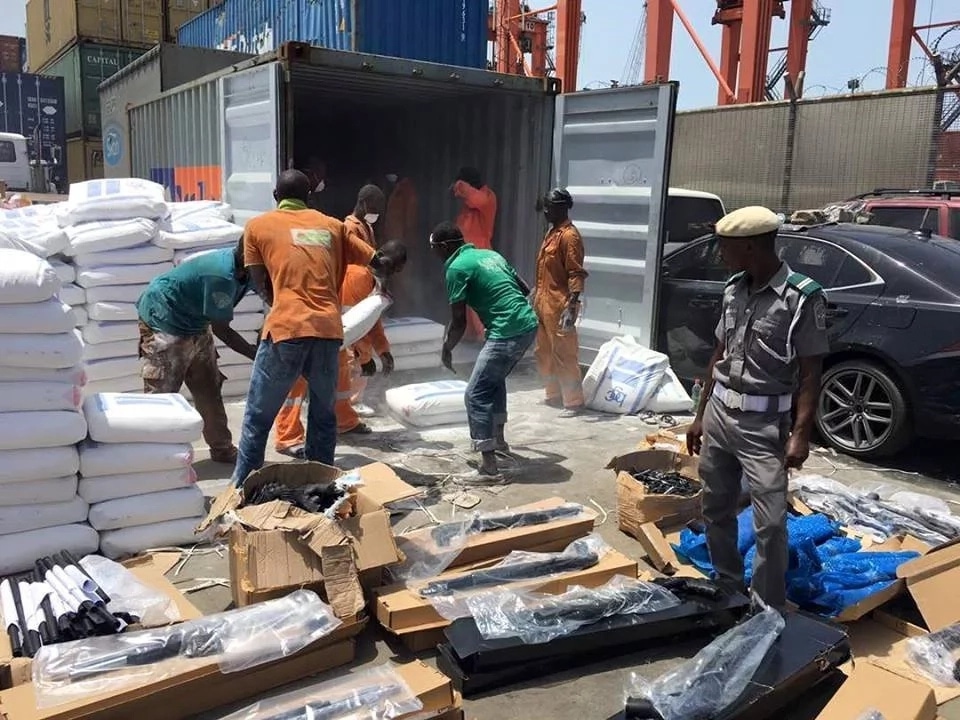 Customs-Intercept-Container-Load-Of-Guns-At-Tin-Can-Port