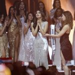 India’s Harnaaz Sandhu is announced as the new Miss Universe 2021 during the 70th Miss Universe pageant, Monday, Dec. 13, 2021, in Eilat, Israel. (AP Photo:Ariel Schalit)