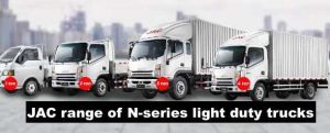JAC range of N-series light duty trucks