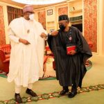 President Muhammadu Buhari (L), Kaduna Governor Nasir El-Rufai (R)
