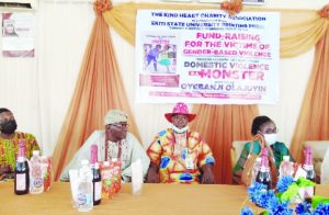 The author, Dr Olajuyin, 2nd left, at the event copy