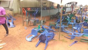 The venue of the meeting after the attack.