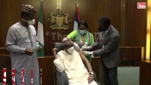 Buhari receives COVID-19 vaccine booster shot (VIDEO)