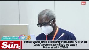COVID-19 Omicron variant: Don blames FG for UK, Canada travel ban on Nigeria (VIDEO)