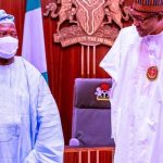 Akande (L), Buhari (R)