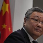 Fu Cong, the director general of the Foreign Ministry’s arms control department, attends a press conference on nuclear arms control in Beijing, China, Tuesday, Jan. 4, 2022. The top Chinese arms control official denied Tuesday that his government is rapidly expanding its nuclear arsenal, though he said it is taking steps to ensure its nuclear deterrent remains viable in a changing security environment. (AP Photo/Ng Han Guan)