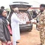 Military handing over intercepted illicit drugs in Plateau