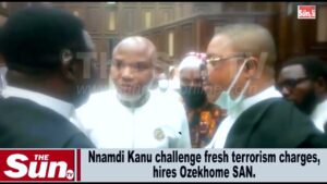 Nnamdi Kanu challenges fresh terrorism charges, hires Ozekhome SAN (VIDEO)