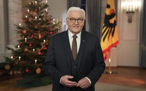 FILE – German President Frank-Walter Steinmeier poses after the recording of the traditional presidential Christmas message at Bellevue Palace in Berlin in Berlin, Germany, Wednesday, Dec. 22, 2021. Germany’s environmentalist Greens have come out in favor of a second term for President Frank-Walter Steinmeier, leaving the head of state well-placed for another five years in office. (AP Photo/Michael Sohn, File)