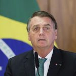FILE – Brazil’s President Jair Bolsonaro speaks during a joint press conference Paraguay’s president at the Planalto Palace in Brasilia, Brazil, Nov. 24, 2021. Bolsonaro was taken to a Sao Paulo hospital early Monday, Jan. 3, 2022, with a suspected intestinal obstruction, the country’s media reported. (AP Photo/Raul Spinasse, File)