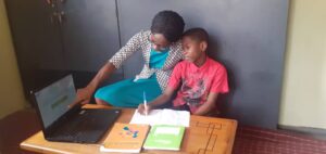 At home learning photo