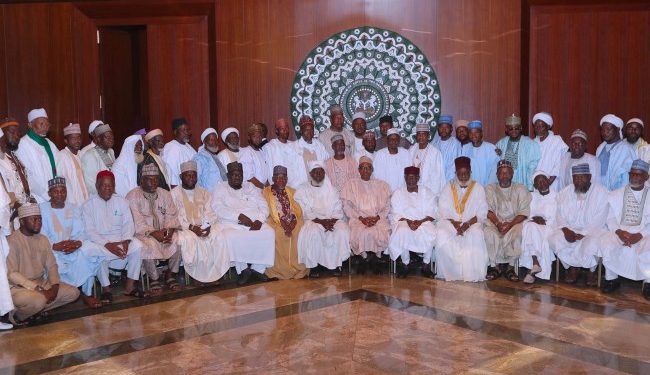 PRESIDENT-BUHARI-RECEIVES-MEMBERS-SUPREME-COUNCIL-FOR-SHARIA-IN-NIGERIA-7A-650×400-1-650×375