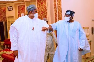 President Muhammadu Buhari with Ex-Governor Bola Tinubu