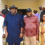 Senator Henry Seriake Dickson (centre left), Governor Douye Diri (centre right)