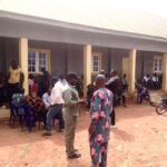 Some members of the community at the venue of the proposed election.