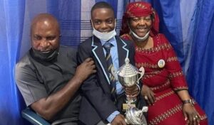 Sylvester Oromoni and his parents