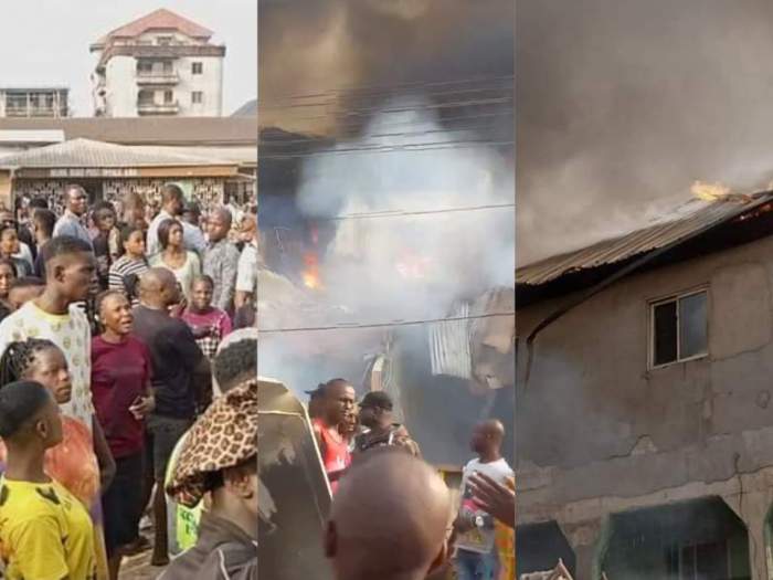 BREAKING: Fire razes building in Aba, destroy property worth millions