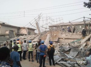 Two dead, two rescued as building collapses in Lagos