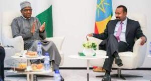 Muhammadu Buhari and Prime Minister Abiy Ahmed
