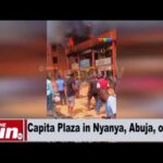 Fire guts Capital Plaza in Nyanya, Abuja (VIDEO)