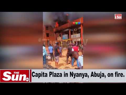 Fire guts Capital Plaza in Nyanya, Abuja (VIDEO)