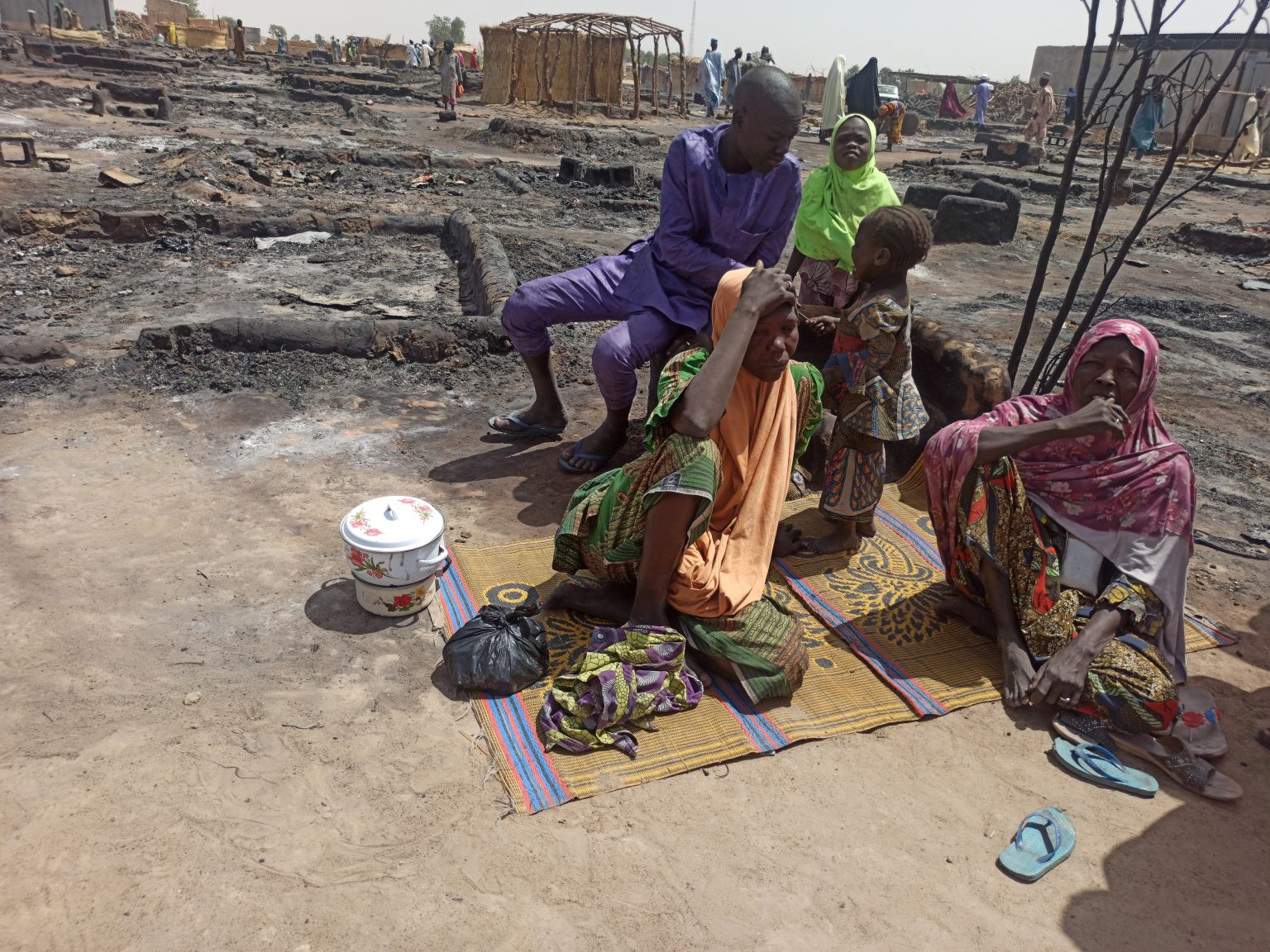 idp camp fire