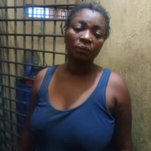 The suspect who set her own daughter ablaze in Ogun