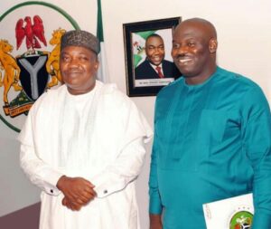 Governor Ifeanyi Ugwuanyi (L), Steve Oruruo (R)