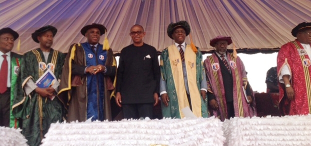 Ahaneku, Kuranga, Oramah, Obi, Esimone, Ribadu and Gyang at the convocation