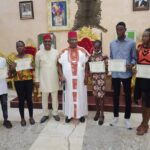 The OINA Ambassadors with Igwe Onyido after the presentation